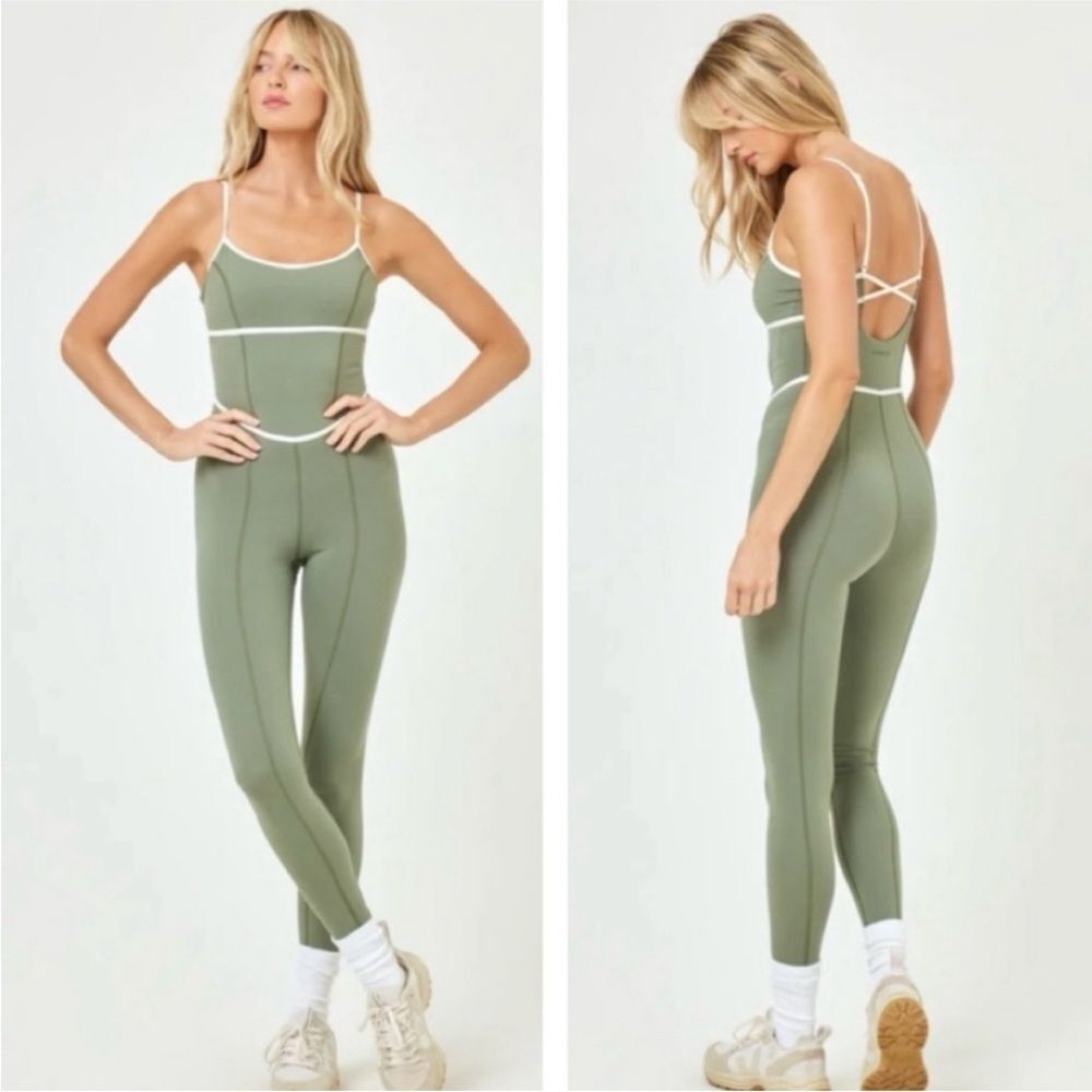 L*Space Ace Jumpsuit in Fairway Green NWT Size Large